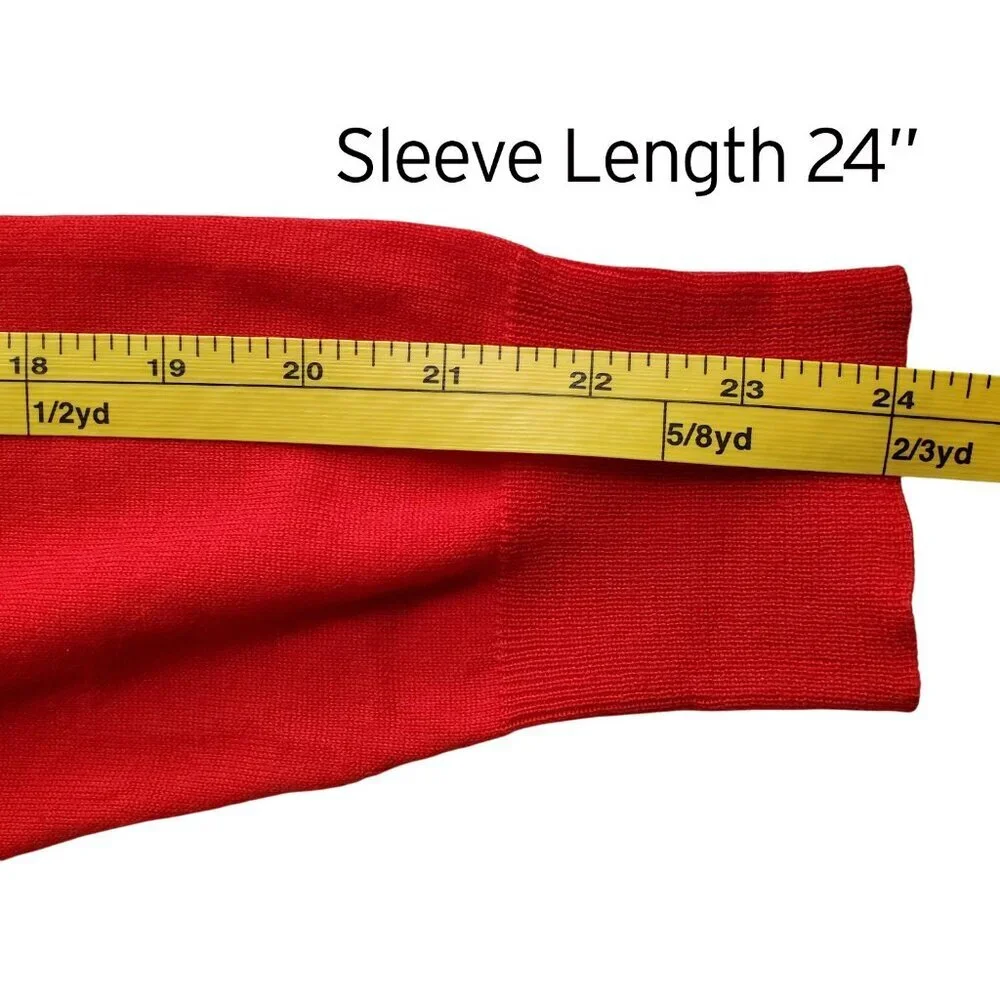Luigi Baldo V Neck 100% Extra Fine Merino Wool Red Sweater Size M